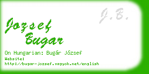 jozsef bugar business card